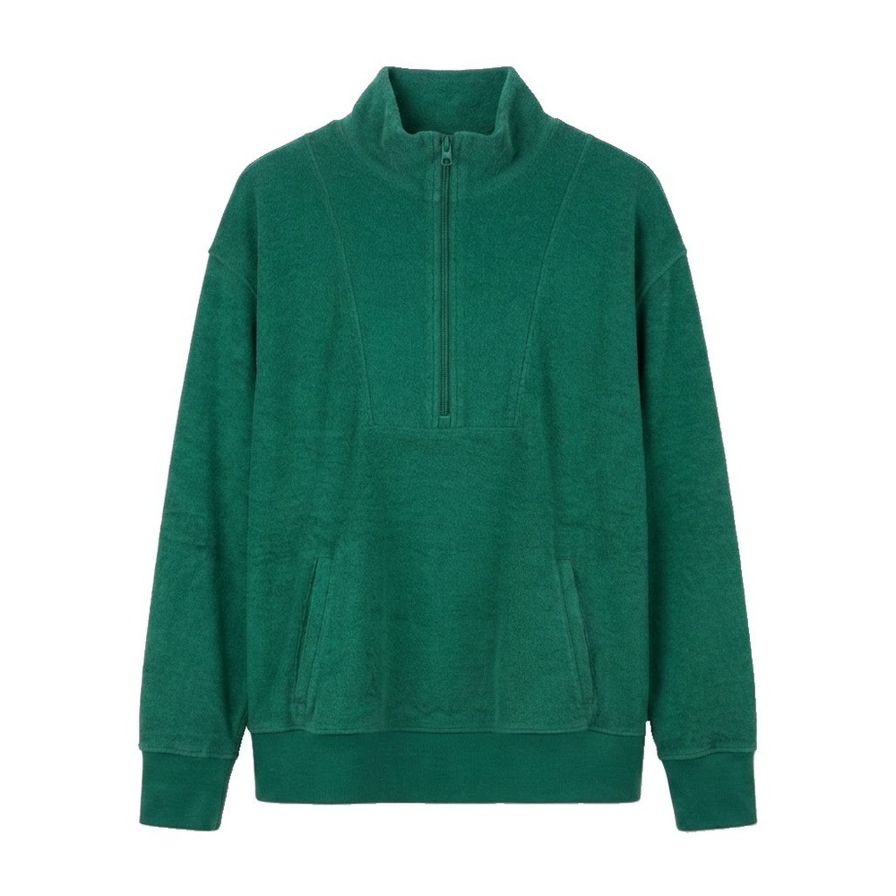 OFFLINE By Aerie Women's Size XS Green 1/4 Zip Pullover Sweatshirt Pockets